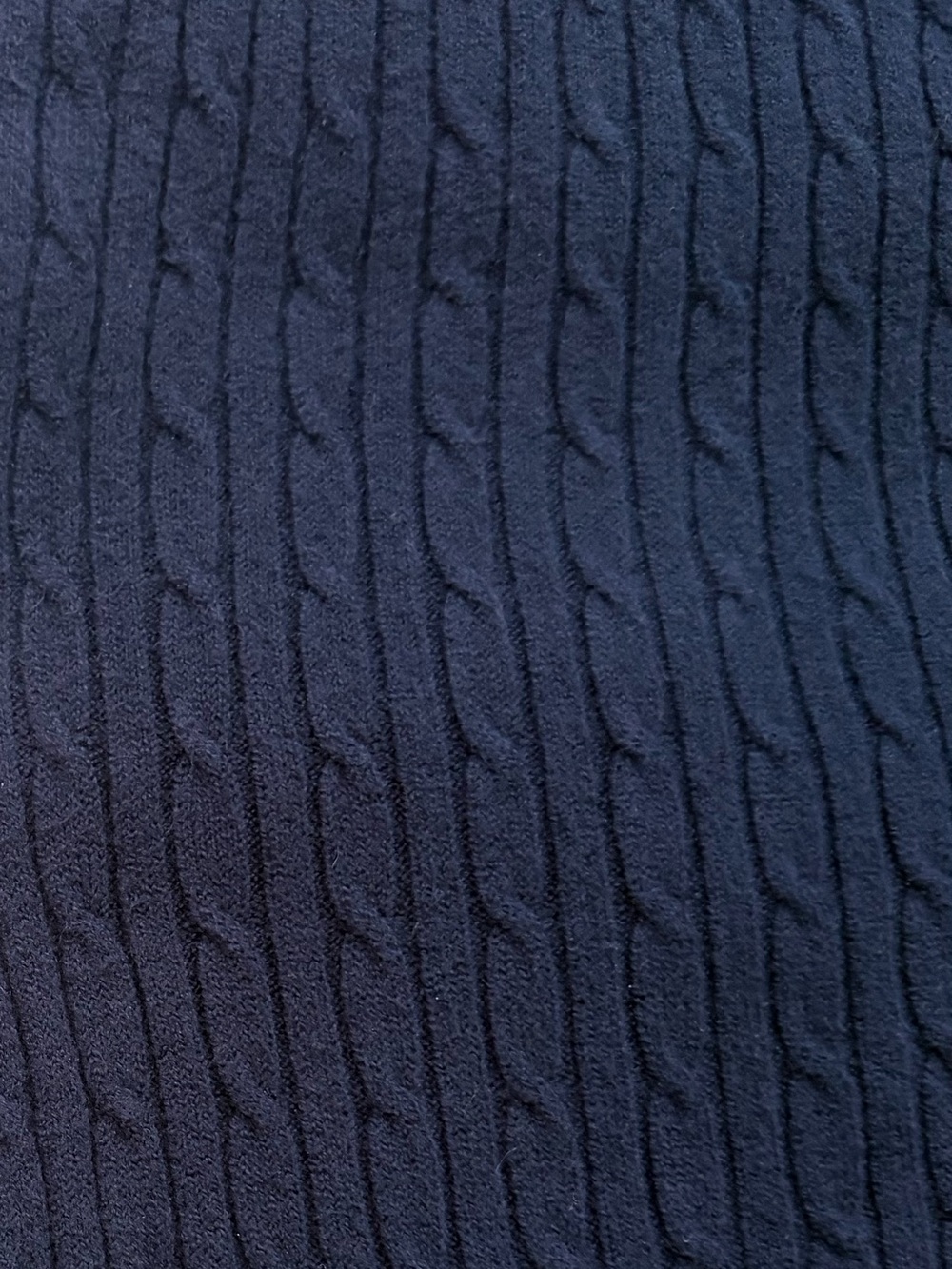 Gap CashSoft Navy Cable Knit Sweater Dress Size L Fall Mini Dress - Picture 5 of 9